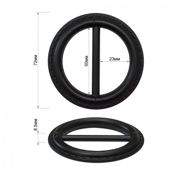 Пряжка пластик, 5см, цвет черный
